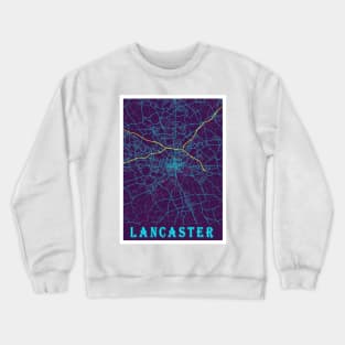 Lancaster Neon City Map Crewneck Sweatshirt